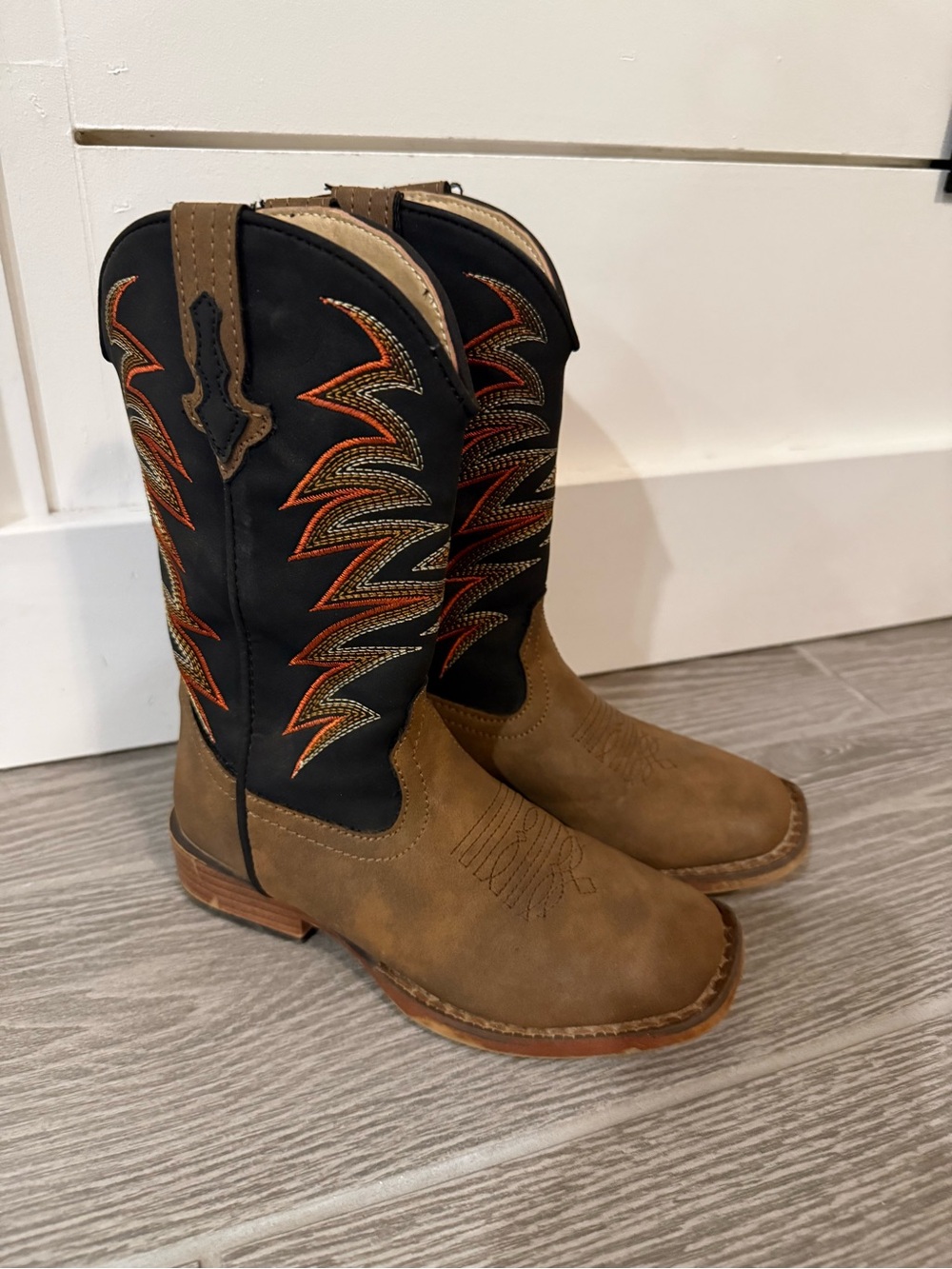 Roper Little Kids Size 13 Cowboy Boots – Brown & Black Western Boots